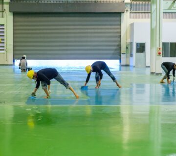 warehouse painting, ventilation, painting safety, industrial painting