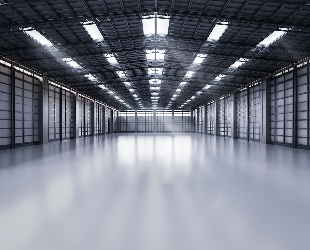 warehouse painting, space maximization, light enhancement, commercial painting